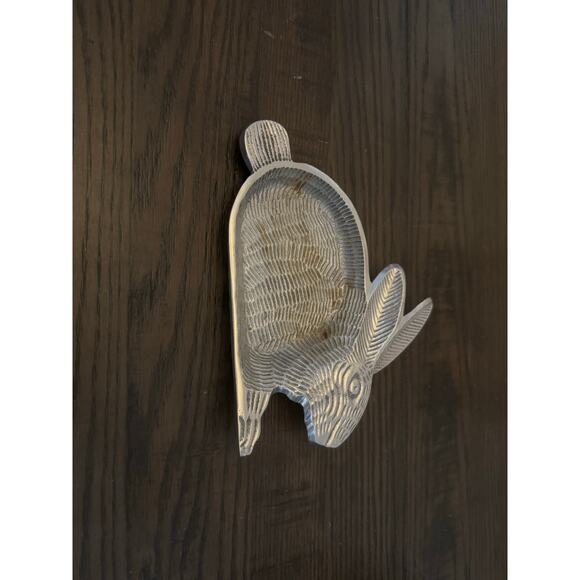 Vintage Silver-Pewter Metal Easter Bunny Candy Dish – Decorative Plate - Picture 7 of 7